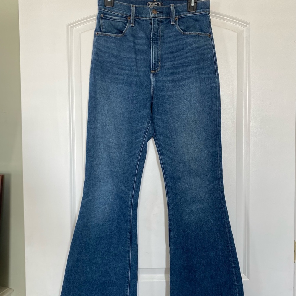Abercrombie & Fitch Blue Flare Jeans - Picture 3 of 5